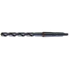 Taper Shank Drill Bit: 1.2031″ Dia, 4MT, 118 °, High Speed Steel Oxide Finish, 13.125″ OAL, Standard Point, Spiral Flute