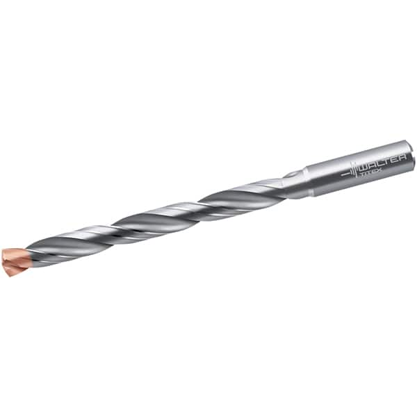 Walter-Titex - 3/4" 140° Solid Carbide Jobber Drill - Double Coating Finish, Right Hand Cut, Spiral Flute, Straight Shank, 244mm OAL, X-treme D Point - Caliber Tooling