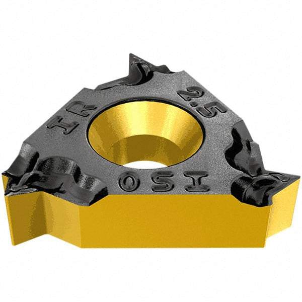 Iscar - 16EL External Left Hand 14-8 Partial Profile 60° Laydown Threading Insert - Grade IC250, TiCN/TiN Coated Carbide, 9.53mm Inscribed Circle - Caliber Tooling