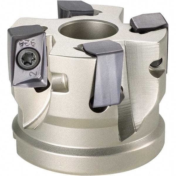 Iscar - 12 Inserts, 10" Cut Diam, 2-1/2" Arbor Diam, 0.642" Max Depth of Cut, Indexable Square-Shoulder Face Mill - 0/90° Lead Angle, 2-1/2" High, H490 AN.X 17 Insert Compatibility, Series Helido - Caliber Tooling