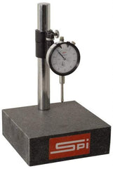 SPI - 0.001" Graduation, 0-100 Dial Reading, Indicator & Base Kit - 6" Base Length x 6" Base Width x 2" Base Height, 2" Dial Diam - Caliber Tooling