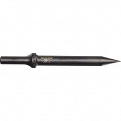 Mayhew - 6" OAL, Tapered Punch Chisel - Round Drive, Round Shank, Steel - Caliber Tooling