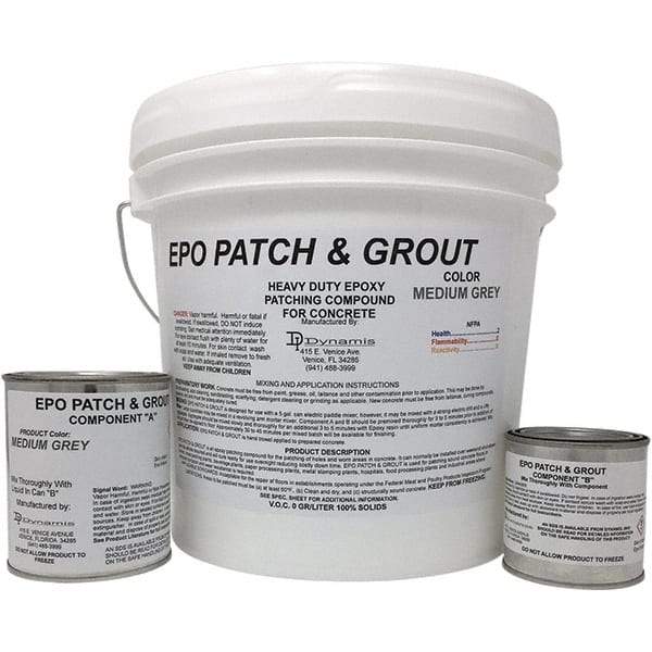 Made in USA - 2 Gal Concrete Repair/Resurfacing - Medium Gray, 25 Sq Ft Coverage, Epoxy Resin - Caliber Tooling