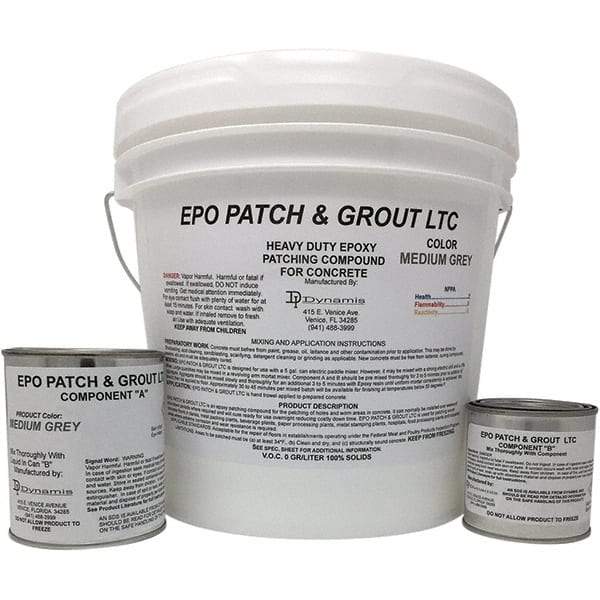 Made in USA - 2 Gal Concrete Repair/Resurfacing - Medium Gray, 25 Sq Ft Coverage, Epoxy Resin - Caliber Tooling