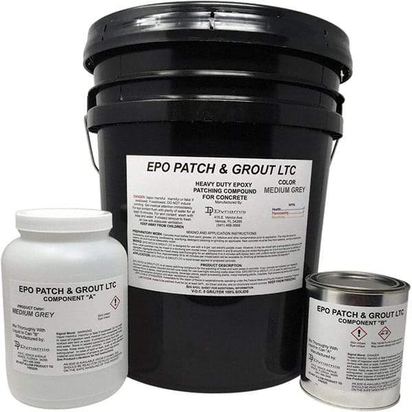 Made in USA - 5 Gal Concrete Repair/Resurfacing - Medium Gray, 25 Sq Ft Coverage, Epoxy Resin - Caliber Tooling