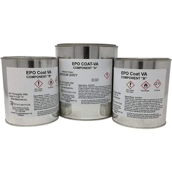 Made in USA - 1 Gal Gloss High-Solid Gray Concrete Floor Coating - 150 Sq Ft/Gal Coverage, 87 g/L VOC Content - Caliber Tooling