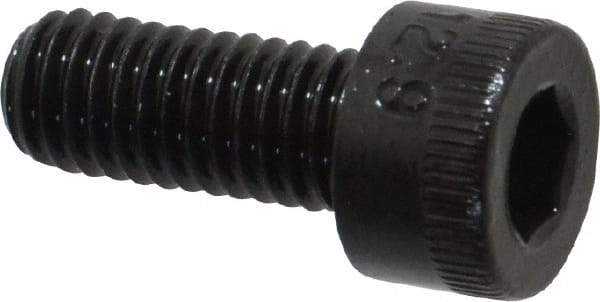 Made in USA - M5x0.80 Metric Coarse Hex Socket Drive, Socket Cap Screw - Grade 12.9 Alloy Steel, Black Oxide Finish, Fully Threaded, 12mm Length Under Head - Caliber Tooling