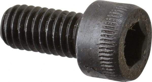 Made in USA - M6x1.00 Metric Coarse Hex Socket Drive, Socket Cap Screw - Grade 12.9 Alloy Steel, Black Oxide Finish, Fully Threaded, 12mm Length Under Head - Caliber Tooling