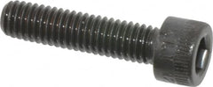 Made in USA - M6x1.00 Metric Coarse Hex Socket Drive, Socket Cap Screw - Grade 12.9 Alloy Steel, Black Oxide Finish, Fully Threaded, 25mm Length Under Head - Caliber Tooling