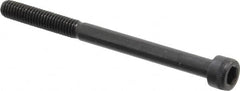 Made in USA - M6x1.00 Metric Coarse Hex Socket Drive, Socket Cap Screw - Grade 12.9 Alloy Steel, Black Oxide Finish, Partially Threaded, 75mm Length Under Head - Caliber Tooling