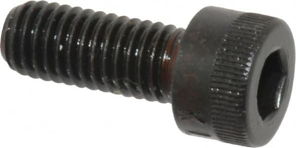 Made in USA - M8x1.25 Metric Coarse Hex Socket Drive, Socket Cap Screw - Grade 12.9 Alloy Steel, Black Oxide Finish, Fully Threaded, 20mm Length Under Head - Caliber Tooling