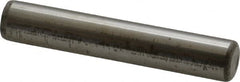 Made in USA - 7/16" Diam x 2-1/2" Pin Length Grade 8 Alloy Steel Standard Dowel Pin - Bright Finish, C 47-58 & C 60 (Surface) Hardness, 22,550 Lb (Single Shear), 45,100 Lb (Double Shear) Breaking Strength, 1 Beveled & 1 Rounded End - Caliber Tooling