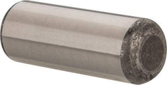 Made in USA - 3/4" Diam x 2" Pin Length Grade 8 Alloy Steel Standard Dowel Pin - Bright Finish, C 47-58 & C 60 (Surface) Hardness, 132,400 Lb (Double Shear), 66,200 Lb (Single Shear) Breaking Strength, 1 Beveled & 1 Rounded End - Caliber Tooling