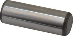 Made in USA - 7/8" Diam x 2-1/2" Pin Length Grade 8 Alloy Steel Standard Dowel Pin - Bright Finish, C 47-58 & C 60 (Surface) Hardness, 180,400 Lb (Double Shear), 90,200 Lb (Single Shear) Breaking Strength, 1 Beveled & 1 Rounded End - Caliber Tooling