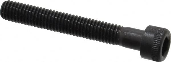 Made in USA - #10-32 UNF Hex Socket Drive, Socket Cap Screw - Alloy Steel, Black Oxide Finish, Partially Threaded, 1-3/8" Length Under Head - Caliber Tooling