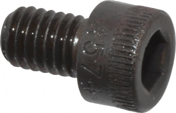 Made in USA - #10-32 UNF Hex Socket Drive, Socket Cap Screw - Alloy Steel, Black Oxide Finish, Fully Threaded, 5/16" Length Under Head - Caliber Tooling