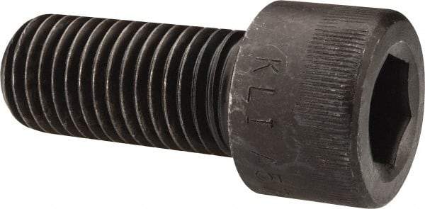 Made in USA - 1-8 UNC Hex Socket Drive, Socket Cap Screw - Alloy Steel, Black Oxide Finish, Fully Threaded, 2-1/4" Length Under Head - Caliber Tooling