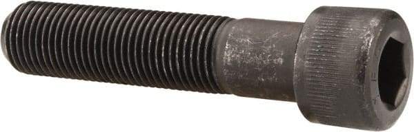 Made in USA - 1-8 UNC Hex Socket Drive, Socket Cap Screw - Alloy Steel, Black Oxide Finish, Partially Threaded, 4-1/4" Length Under Head - Caliber Tooling