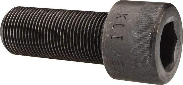 Made in USA - 1-14 UNF Hex Socket Drive, Socket Cap Screw - Alloy Steel, Black Oxide Finish, Fully Threaded, 2-1/2" Length Under Head - Caliber Tooling