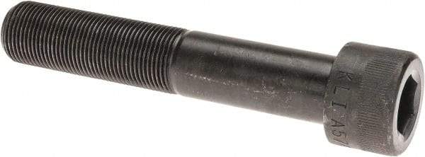 Made in USA - 1-14 UNF Hex Socket Drive, Socket Cap Screw - Alloy Steel, Black Oxide Finish, Partially Threaded, 5-1/2" Length Under Head - Caliber Tooling