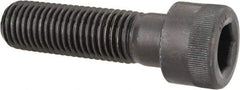 Made in USA - 1-1/8 - 7 UNC Hex Socket Drive, Socket Cap Screw - Alloy Steel, Black Oxide Finish, Partially Threaded, 4" Length Under Head - Caliber Tooling