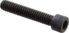 Made in USA - 1/4-20 UNC Hex Socket Drive, Socket Cap Screw - Alloy Steel, Black Oxide Finish, Partially Threaded, 1-3/8" Length Under Head - Caliber Tooling