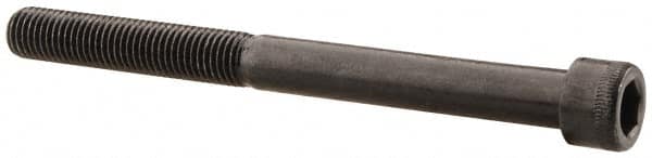 Made in USA - 5/16-24 UNF Hex Socket Drive, Socket Cap Screw - Alloy Steel, Black Oxide Finish, Partially Threaded, 3-1/2" Length Under Head - Caliber Tooling