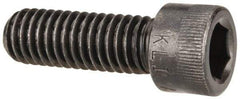 Made in USA - 3/8-16 UNC Hex Socket Drive, Socket Cap Screw - Alloy Steel, Black Oxide Finish, Fully Threaded, 1-1/8" Length Under Head - Caliber Tooling