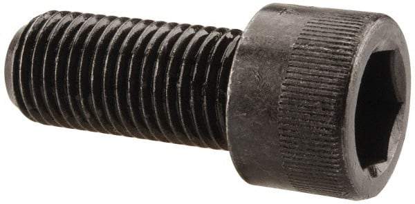 Made in USA - 7/16-20 UNF Hex Socket Drive, Socket Cap Screw - Alloy Steel, Black Oxide Finish, Fully Threaded, 1" Length Under Head - Caliber Tooling