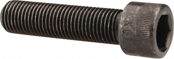 Made in USA - 7/16-20 UNF Hex Socket Drive, Socket Cap Screw - Alloy Steel, Black Oxide Finish, Fully Threaded, 1-3/4" Length Under Head - Caliber Tooling