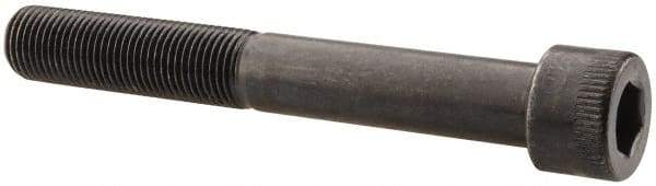 Made in USA - 1/2-20 UNF Hex Socket Drive, Socket Cap Screw - Alloy Steel, Black Oxide Finish, Partially Threaded, 3-3/4" Length Under Head - Caliber Tooling