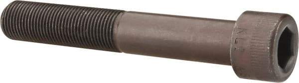 Made in USA - 5/8-18 UNF Hex Socket Drive, Socket Cap Screw - Alloy Steel, Black Oxide Finish, Partially Threaded, 4" Length Under Head - Caliber Tooling