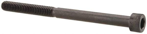 Made in USA - #8-32 UNC Hex Socket Drive, Socket Cap Screw - Alloy Steel, Black Oxide Finish, Partially Threaded, 2-1/4" Length Under Head - Caliber Tooling