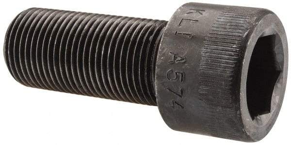 Made in USA - 7/8-14 UNF Hex Socket Drive, Socket Cap Screw - Alloy Steel, Black Oxide Finish, Partially Threaded, 2" Length Under Head - Caliber Tooling