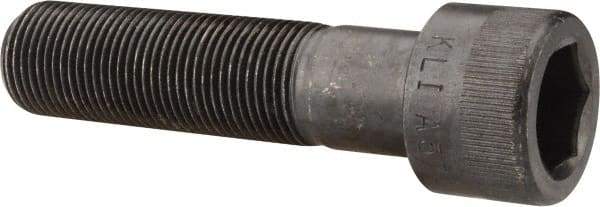 Made in USA - 7/8-14 UNF Hex Socket Drive, Socket Cap Screw - Alloy Steel, Black Oxide Finish, Partially Threaded, 3-1/2" Length Under Head - Caliber Tooling