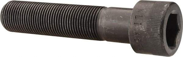 Made in USA - 7/8-14 UNF Hex Socket Drive, Socket Cap Screw - Alloy Steel, Black Oxide Finish, Partially Threaded, 4" Length Under Head - Caliber Tooling