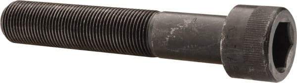 Made in USA - 7/8-14 UNF Hex Socket Drive, Socket Cap Screw - Alloy Steel, Black Oxide Finish, Partially Threaded, 5" Length Under Head - Caliber Tooling