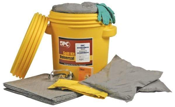 Brady SPC Sorbents - 15 Gal Capacity Oil Only Spill Kit - 20 Gal Polyethylene Lab Pack - Caliber Tooling