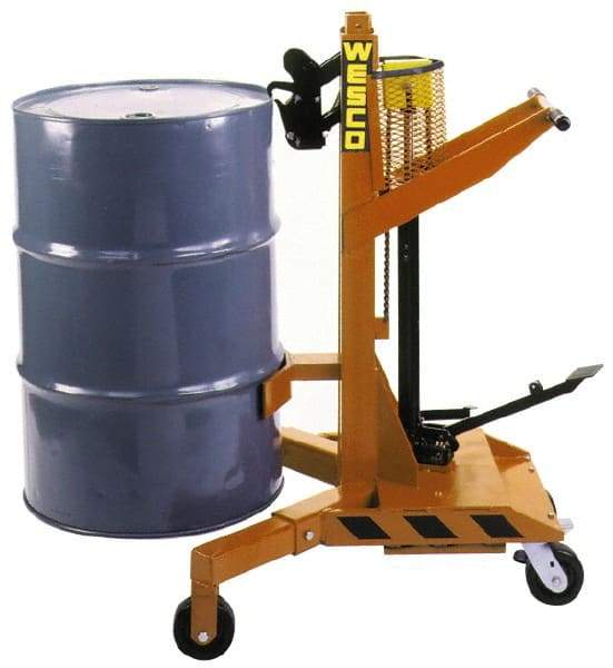 Wesco Industrial Products - 1,100 Lb Load Capacity, 55 Gal Drum Transporter - For 55 Gal Drums - Caliber Tooling