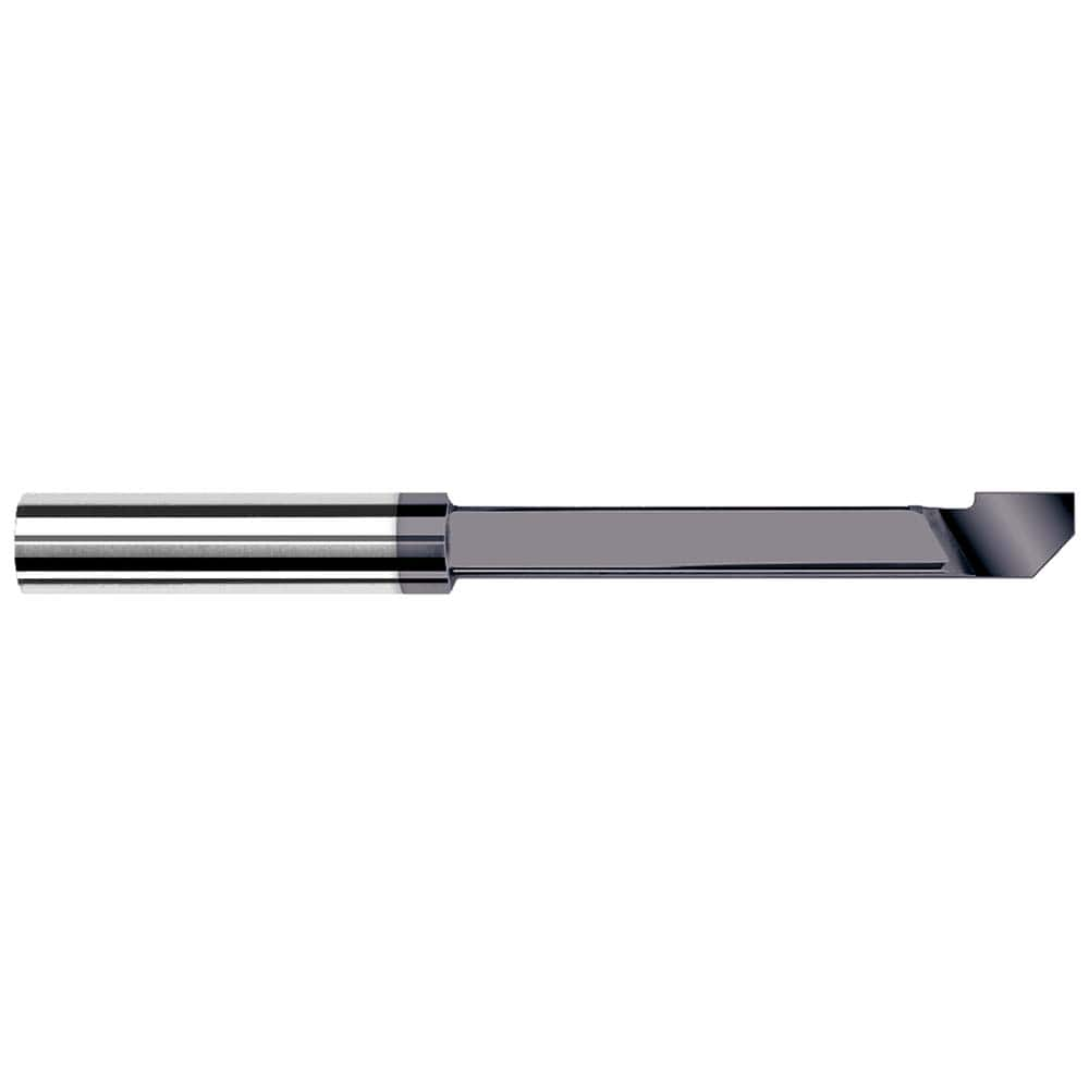 Boring Bar: 0.21″ Min Bore, 2″ Max Depth, Right Hand Cut, Solid Carbide 1/4″ Shank Dia, 3″ OAL