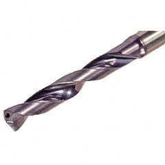 Iscar - 3/4" Solid Carbide Jobber Drill - TiAlN Finish, Right Hand Cut, Spiral Flute, Straight Shank, 5.83" OAL, Standard Point - Caliber Tooling