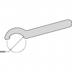 Kennametal - Locknut Wrench for Indexable Tools - Collet Chuck Compatible, TG-DV Toolholder Style Compatibility - Caliber Tooling