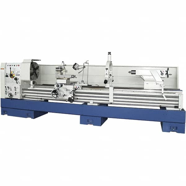 Summit - 33" Swing, 160" Between Centers, 120 Volt, Triple Phase Toolroom Lathe - 5MT Taper, 15 hp, 13 to 800 RPM, 6-1/8" Bore Diam, 54" Deep x 68" High x 244" Long - Caliber Tooling