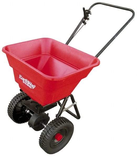 Made in USA - 80 Lb Polyethylene Walk Behind Broadcast Landscape Spreader - 10" Wheels - Caliber Tooling