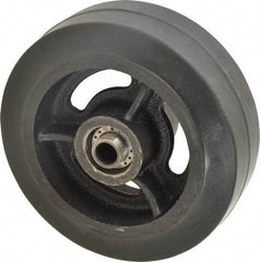 Albion - 6 Inch Diameter x 2 Inch Wide, Solid Rubber Caster Wheel - 410 Lb. Capacity, 2-3/16 Inch Hub Length, 1/2 Inch Axle Diameter, Roller Bearing - Caliber Tooling