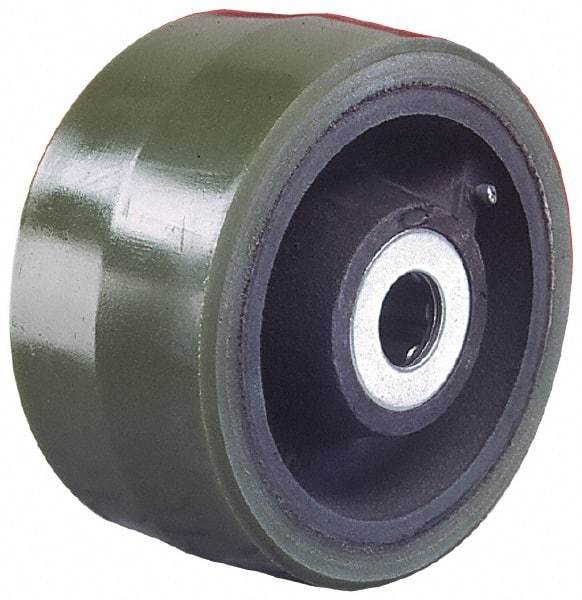 Albion - 10 Inch Diameter x 3 Inch Wide, Polyurethane Caster Wheel - 3,000 Lb. Capacity, 3-1/4 Inch Hub Length, 1 Inch Axle Diameter, Roller Bearing - Caliber Tooling