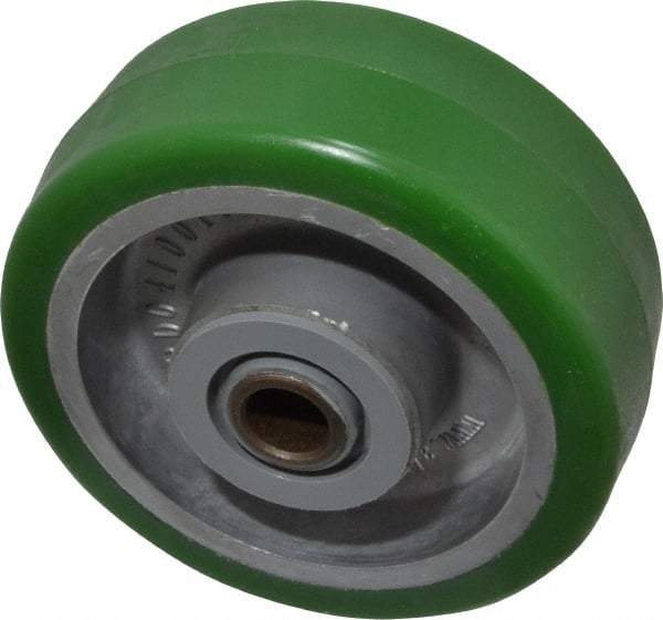 Albion - 4 Inch Diameter x 1-1/2 Inch Wide, Polyurethane Caster Wheel - 600 Lb. Capacity, 1-7/8 Inch Hub Length, 1/2 Inch Axle Diameter, Roller Bearing - Caliber Tooling