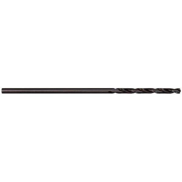 #45 1-1/8″ Flute Length 135° High Speed Steel Aircraft Extension Drill Oxide Finish, 0.082″ Diam Straight-Cylindrical Shank, Split Point, Self-Centering, Series 912