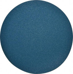 Superior Abrasives - 24" Diam, 36 Grit Zirconia Alumina Adhesive PSA Disc - Very Coarse Grade, Blue, X Weighted Backing, Flexible - Caliber Tooling