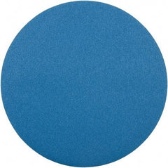 Superior Abrasives - 30" Diam, 40 Grit Zirconia Alumina Adhesive PSA Disc - Coarse Grade, Blue, Cloth Backing, Flexible - Caliber Tooling